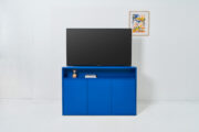 TV lift meubel Kast Standaard Blauw TV Omhoog LR