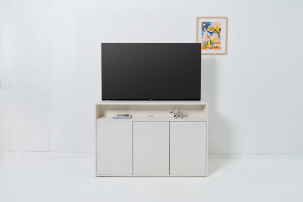 TV lift meubel Kast Standaard Wit TV Omhoog LR