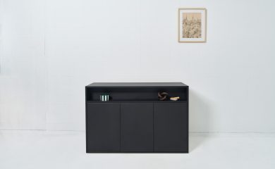 Kast Standaard - Zwart - TV Omlaag LR