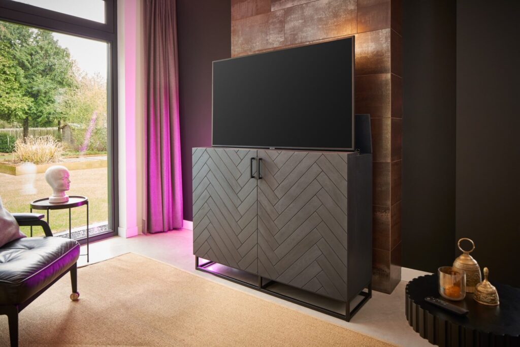 industrieel tv lift meubel